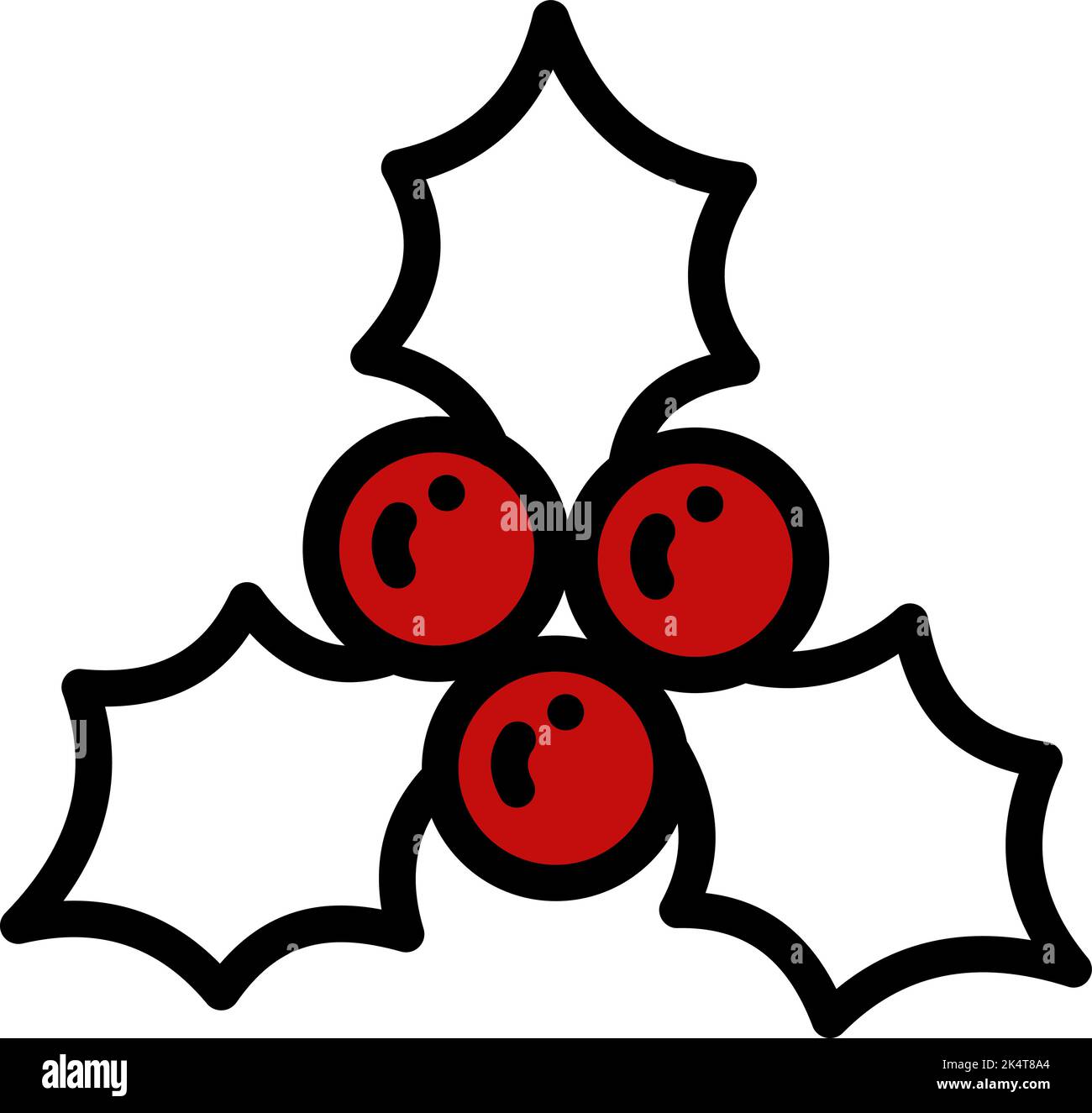 Christmas Mistletoe, Illustration, Vector On A White Background Stock ...