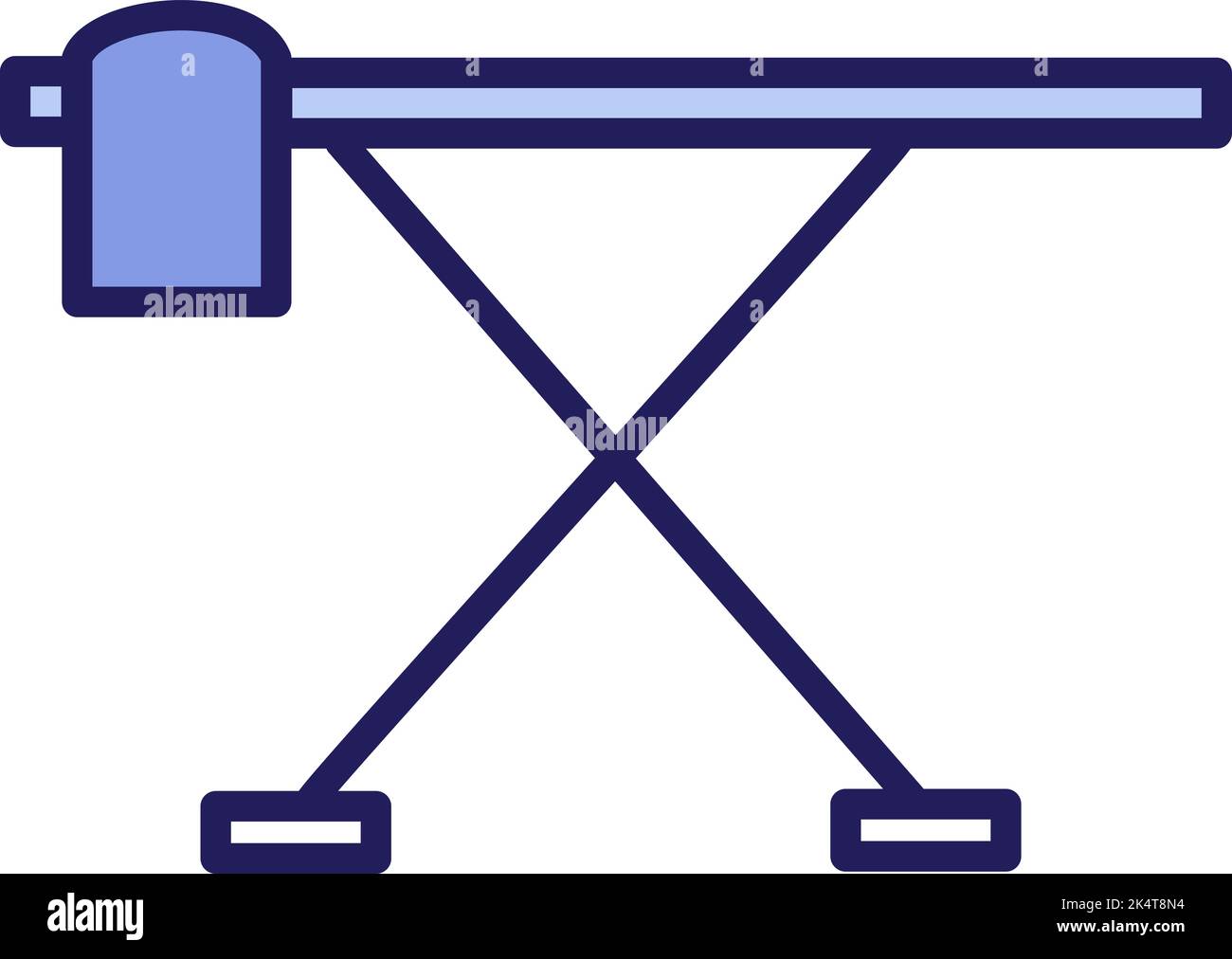 Ironing board, illustration, vector on a white background. Stock Vector