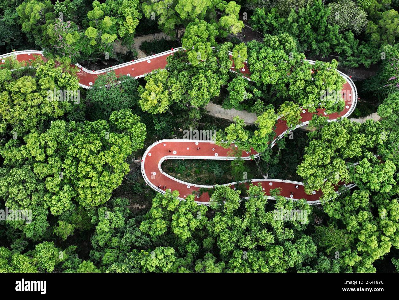 Fuzhou. 1st Oct, 2022. Aerial photo taken on Oct. 1, 2022 shows the ...