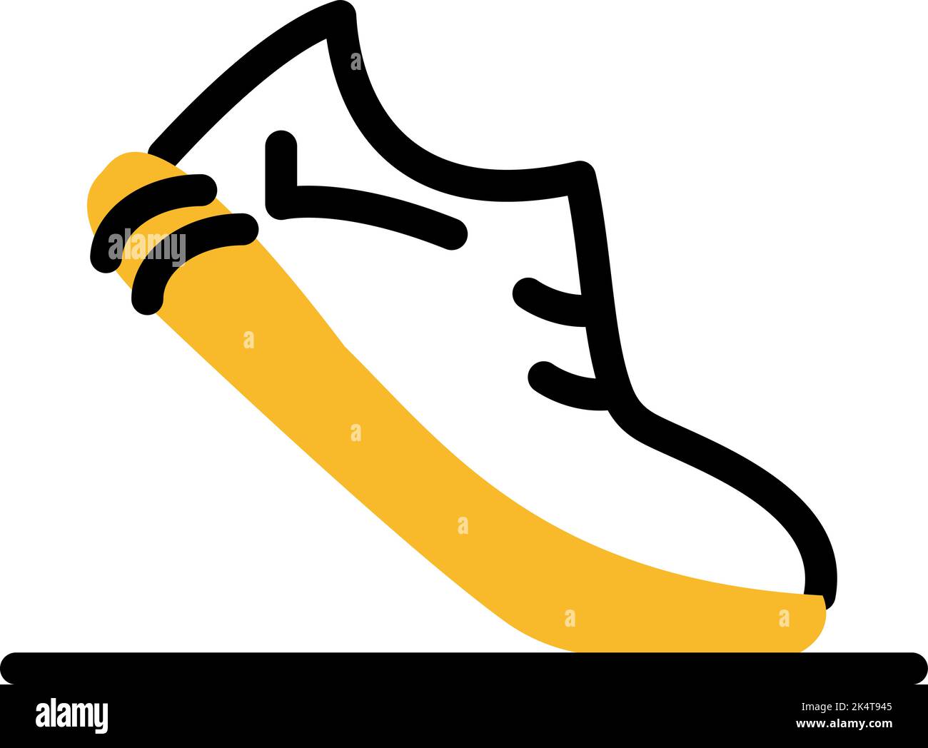 Gym shoes, illustration, vector on a white background Stock Vector