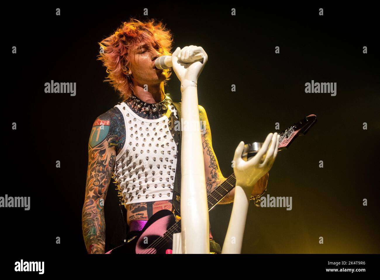 London, UK October 1st, 2022 Machine Gun Kelly performs live at the SSE Arena Wembley, London