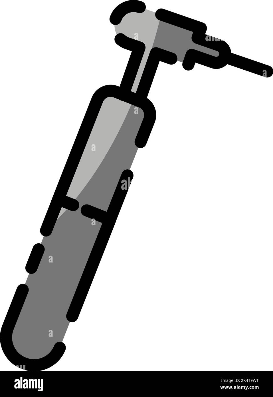 Dental drill, illustration, vector on a white background. Stock Vector