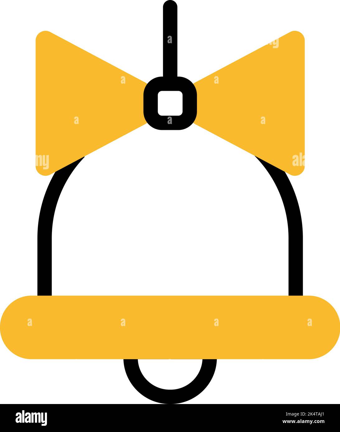 Marriage bell, illustration, vector on a white background. Stock Vector