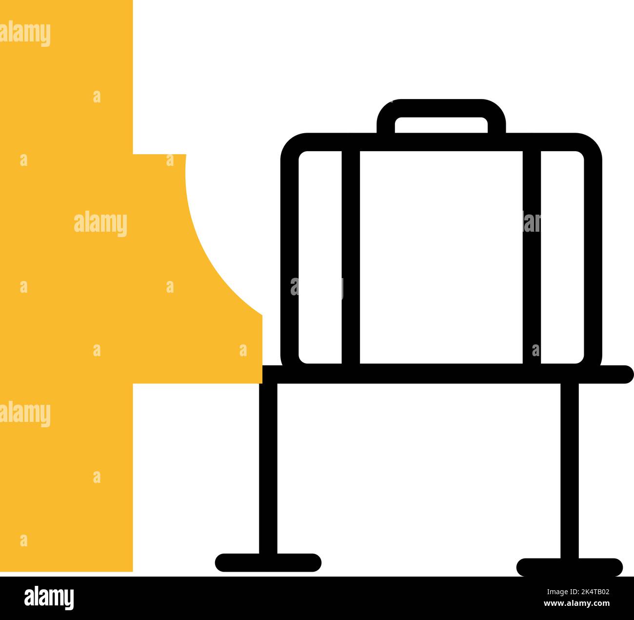 Flight baggage, illustration, vector on a white background. Stock Vector