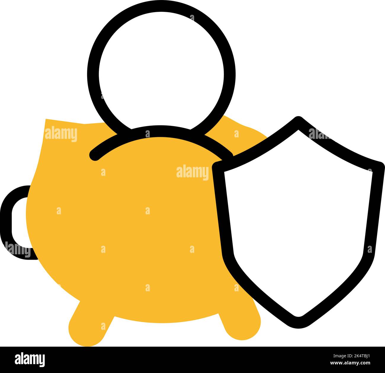 Money savings insurance icon outline hi-res stock photography and ...