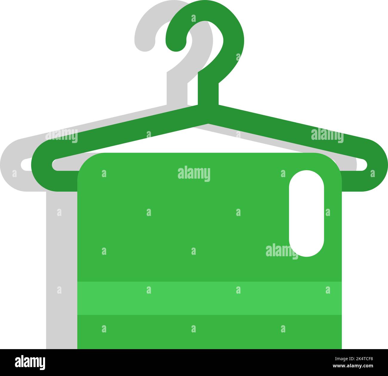 Hotel towel, illustration, vector on a white background. Stock Vector
