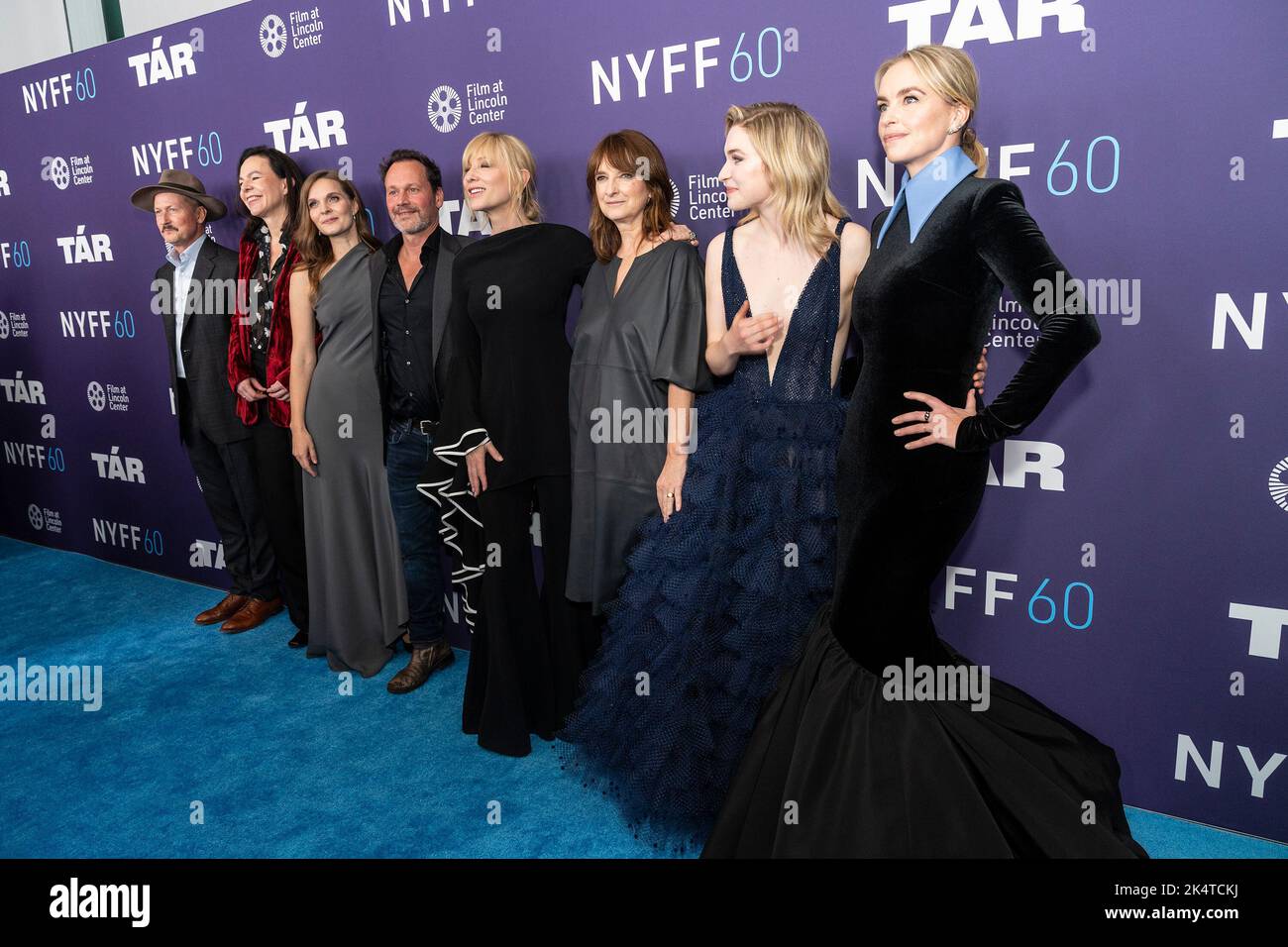 New York, United States. 03rd Oct, 2022. Todd Field, Monika Willi, Hildur Guðnadóttir, Marco Bittner Rosser, Cate Blanchett, Bina Daigeler, Sophie Kauer and Nina Hoss attend premiere of movie Tar during 60th New Yokr Film Festival at Alice Tully Hall (Photo by Lev Radin/Pacific Press) Credit: Pacific Press Media Production Corp./Alamy Live News Stock Photo
