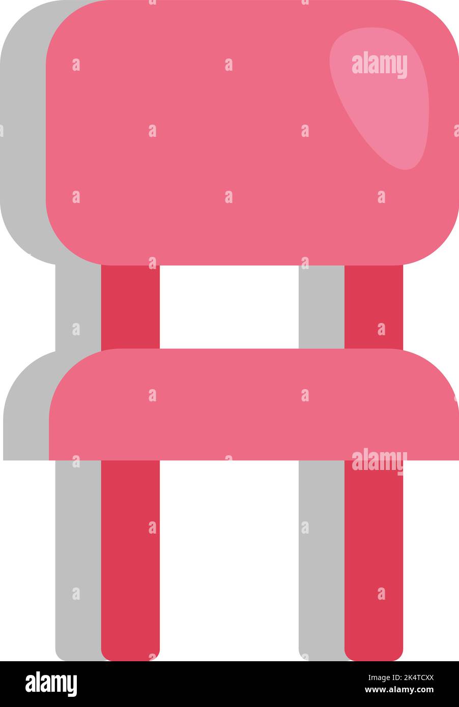 Pink chair, illustration, vector on a white background. Stock Vector