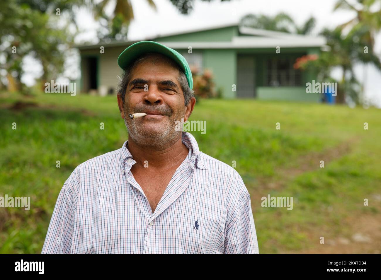 2022.19.03 Portrait of an elderly man from the countryside. Las Guamas Dominican Republic. Stock Photo