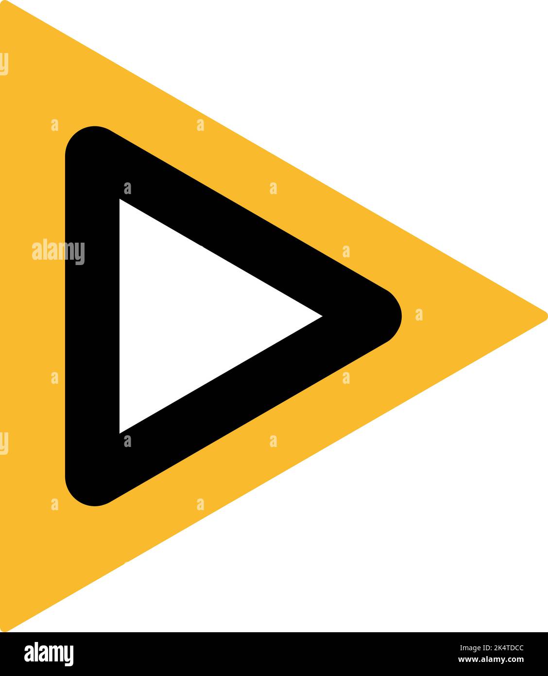 Play button, illustration, vector on a white background. Stock Vector