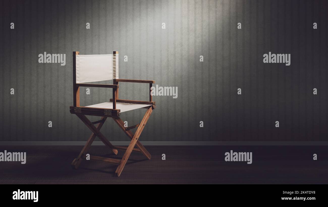 Foldable director's chair film industry, professional acting school