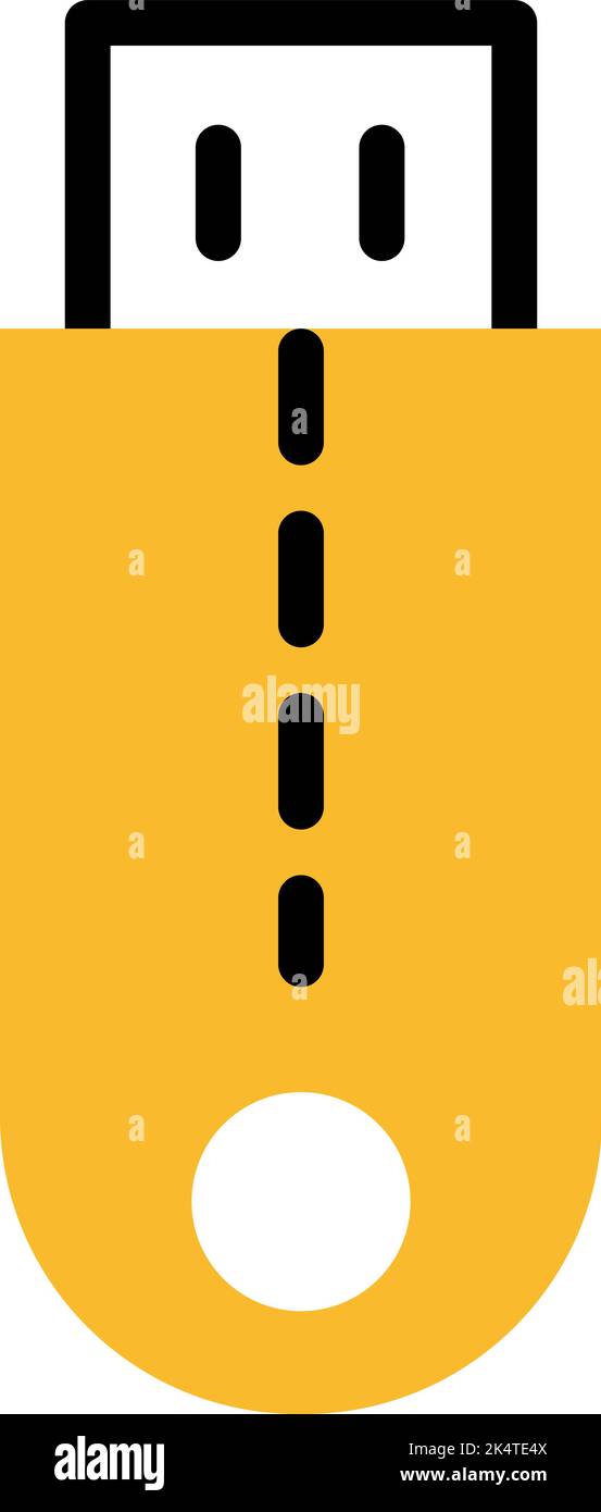 PC Flashdrive, illustration, vector on a white background Stock Vector ...