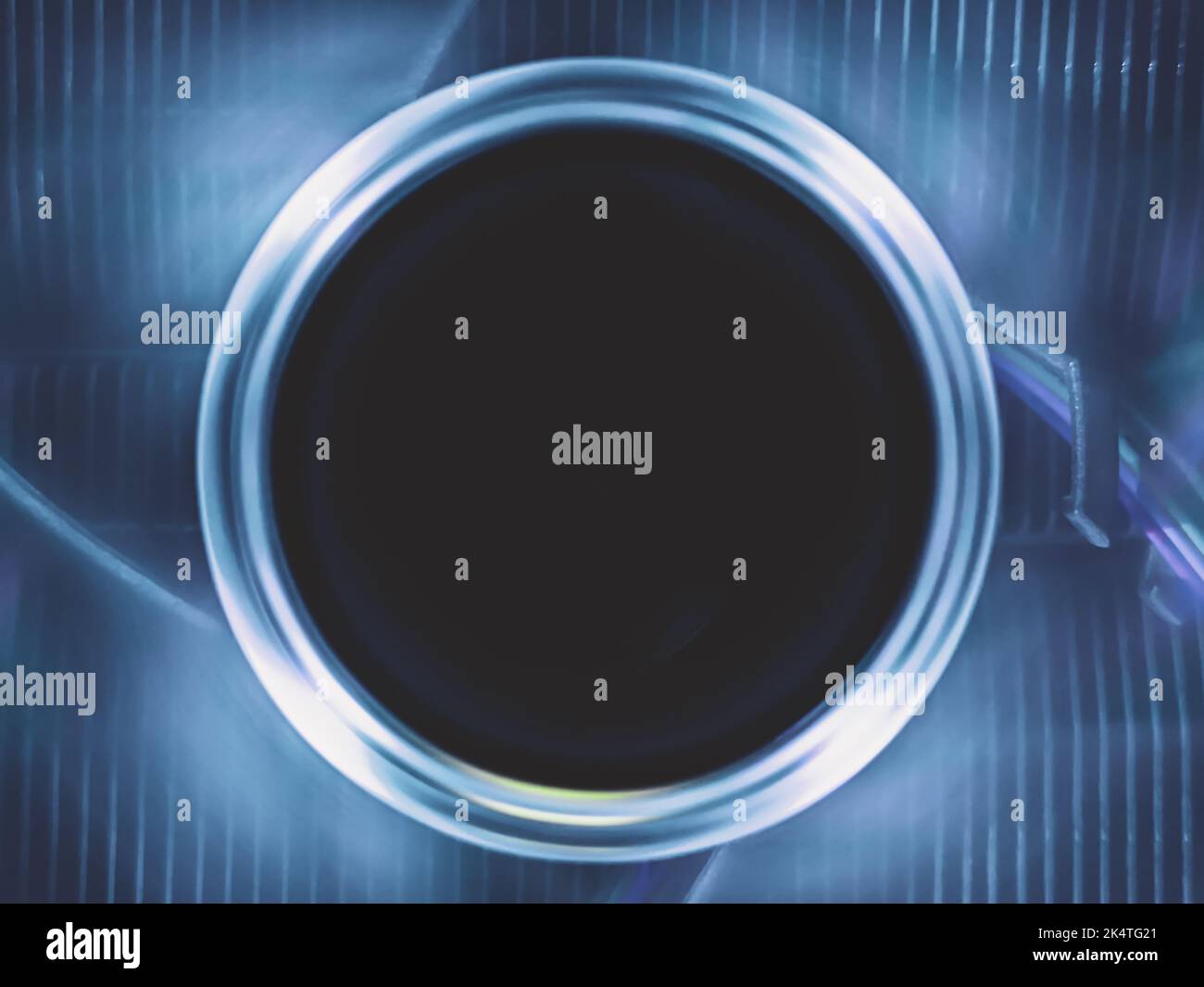 Computer cooling fan with blue light abstract background. cooler in ...