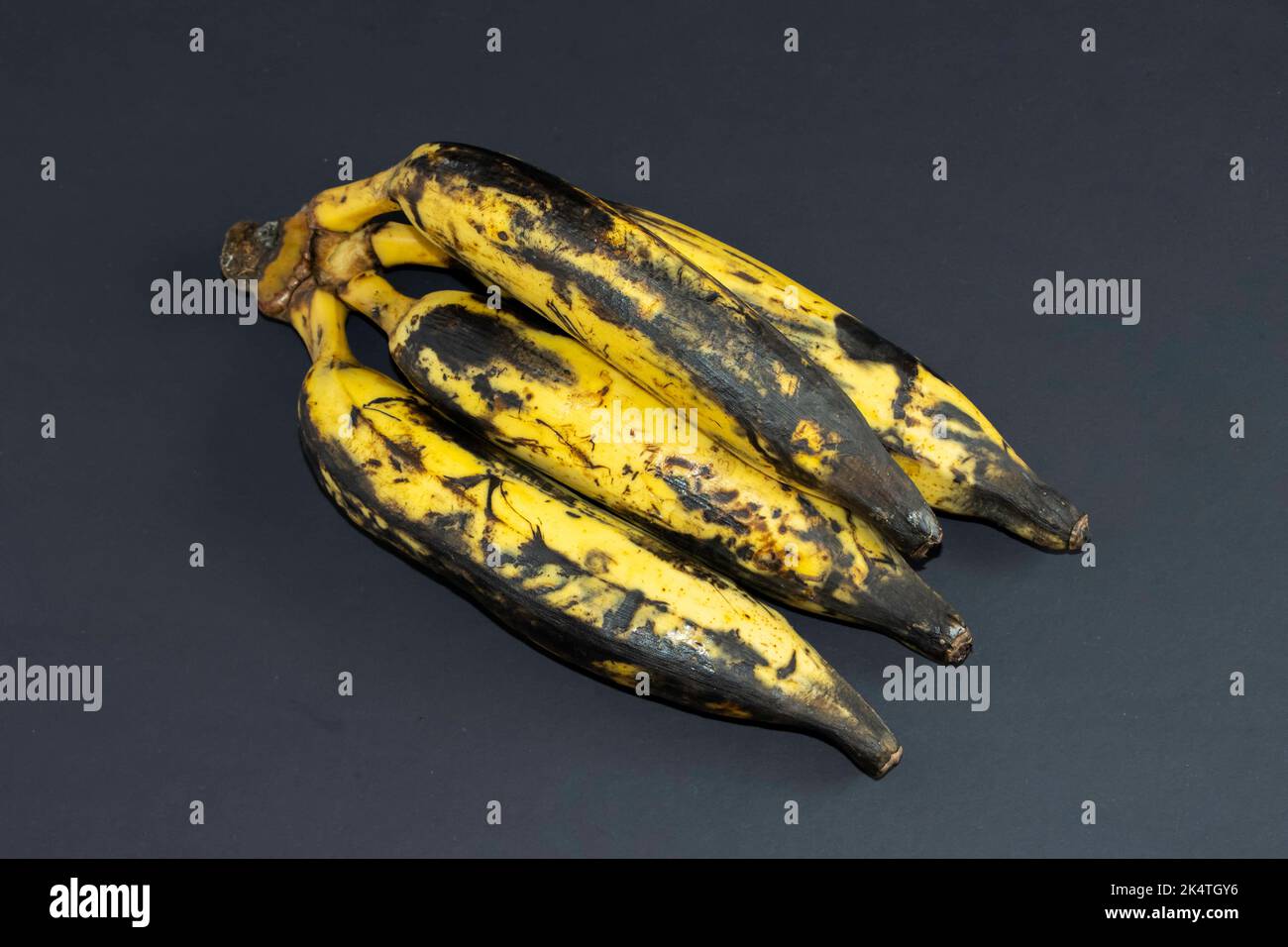 Closeup Image Of Plantain Banana In Black Background Stock Photo Alamy