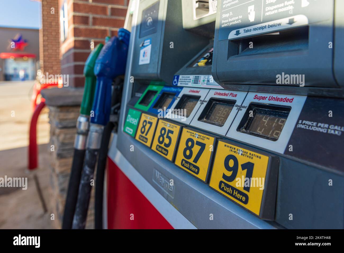 DENVER, CO USA - AUGUST 28, 2022: Murphy Express gas station. An American retail gas station chain. Stock Photo