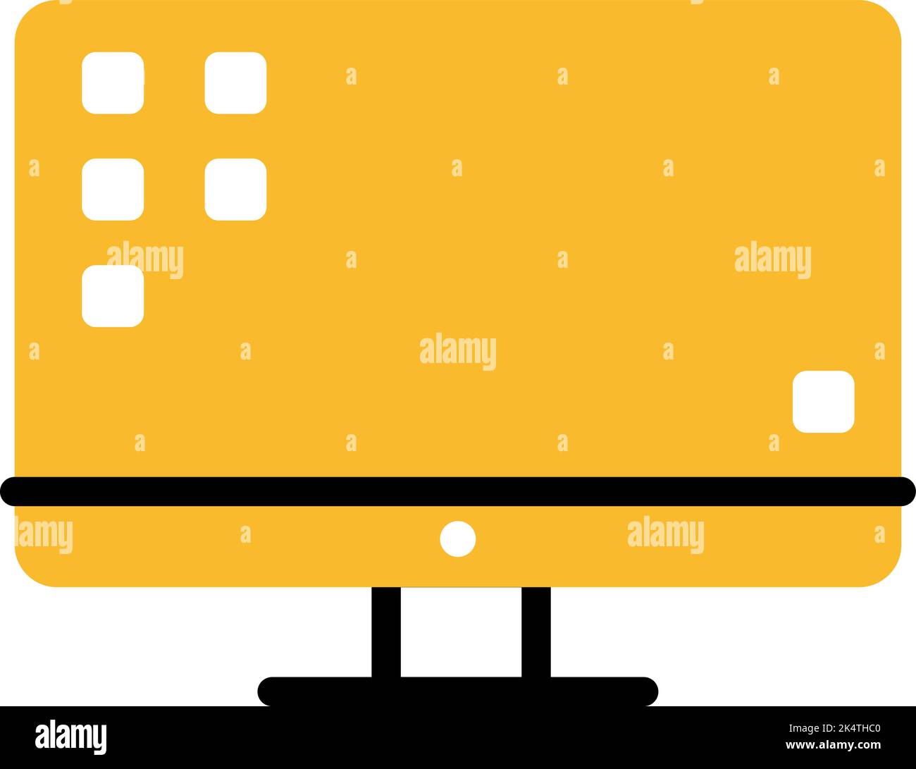 PC desktop, illustration, vector on a white background. Stock Vector