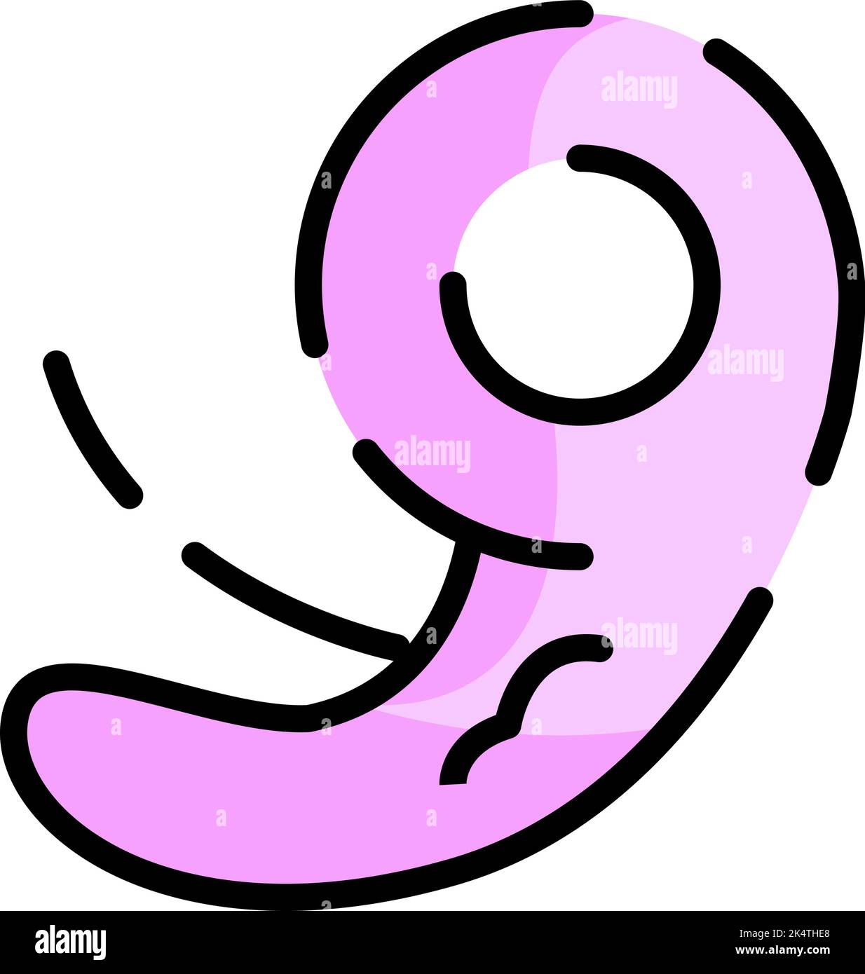 Human embrio, illustration, vector on a white background Stock Vector ...