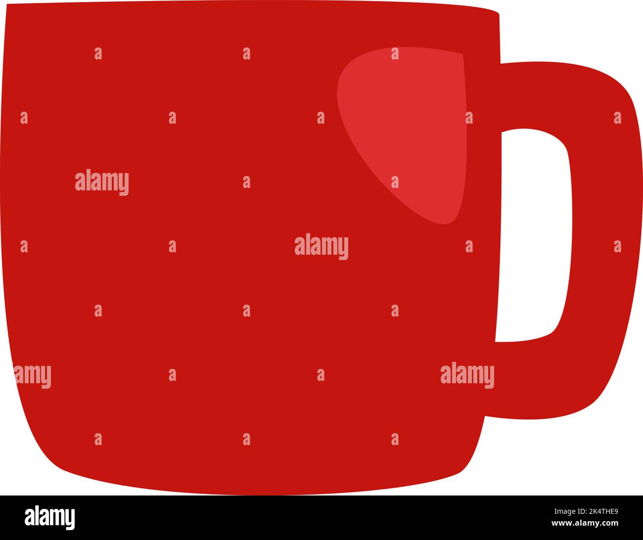 Office mug, illustration, vector on a white background. Stock Vector