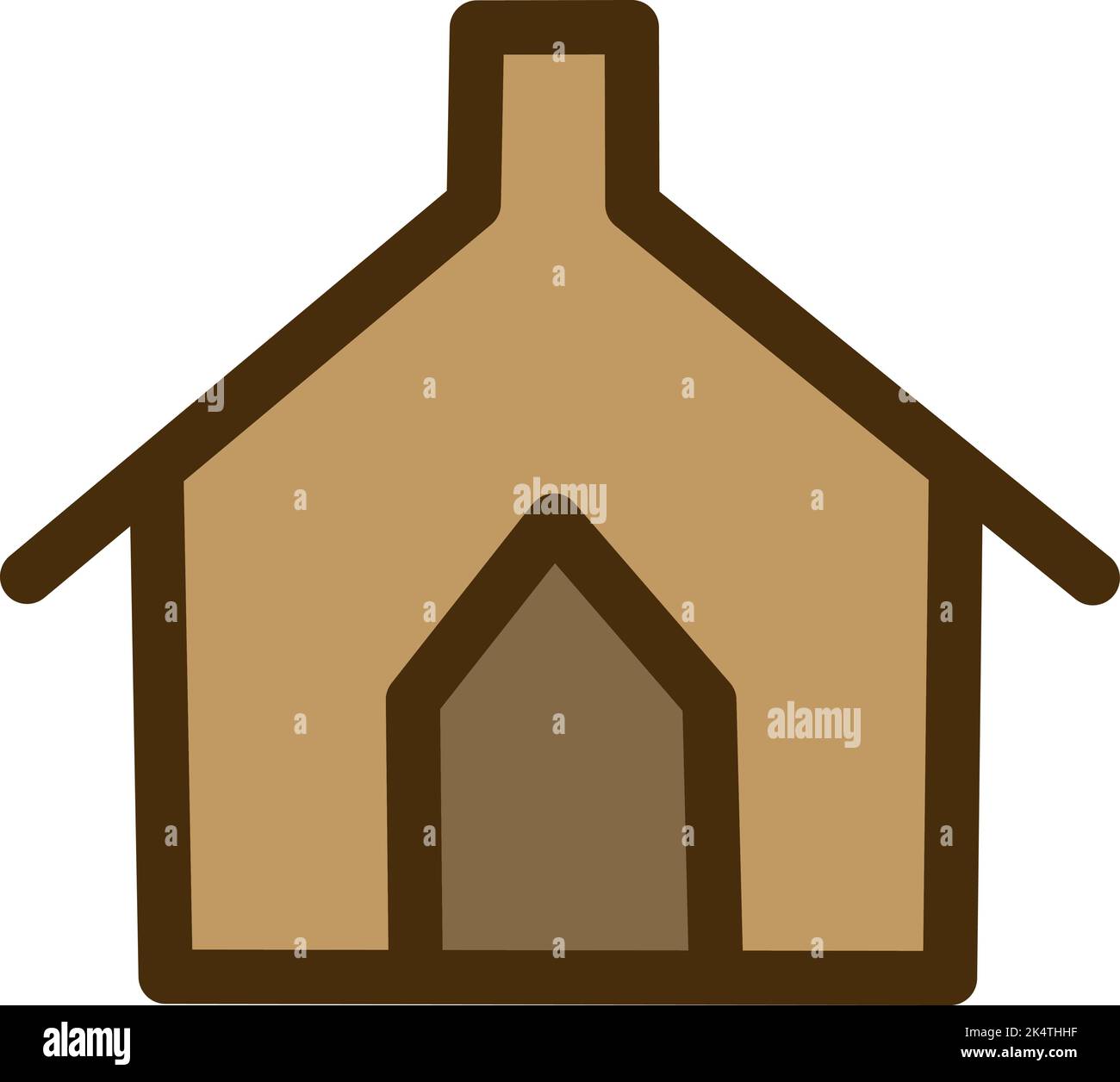 Pet house, illustration, vector on a white background. Stock Vector