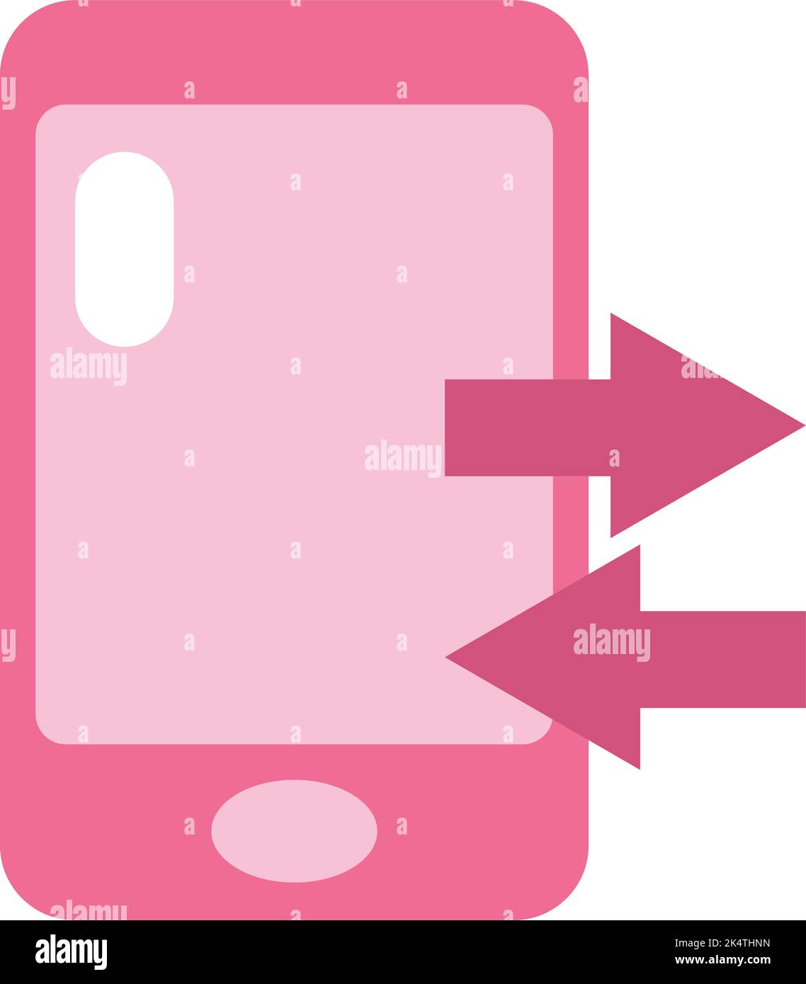 Phone data transfer, illustration, vector on a white background. Stock Vector