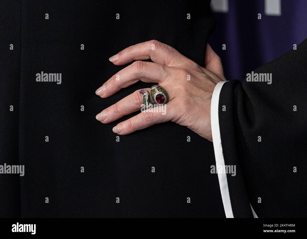 October 3, 2022, New York, New York, United States: Cate Blanchett wearing  ring in a shape of snake attends premiere of movie Tar during 60th New Yokr  Film Festival at Alice Tully