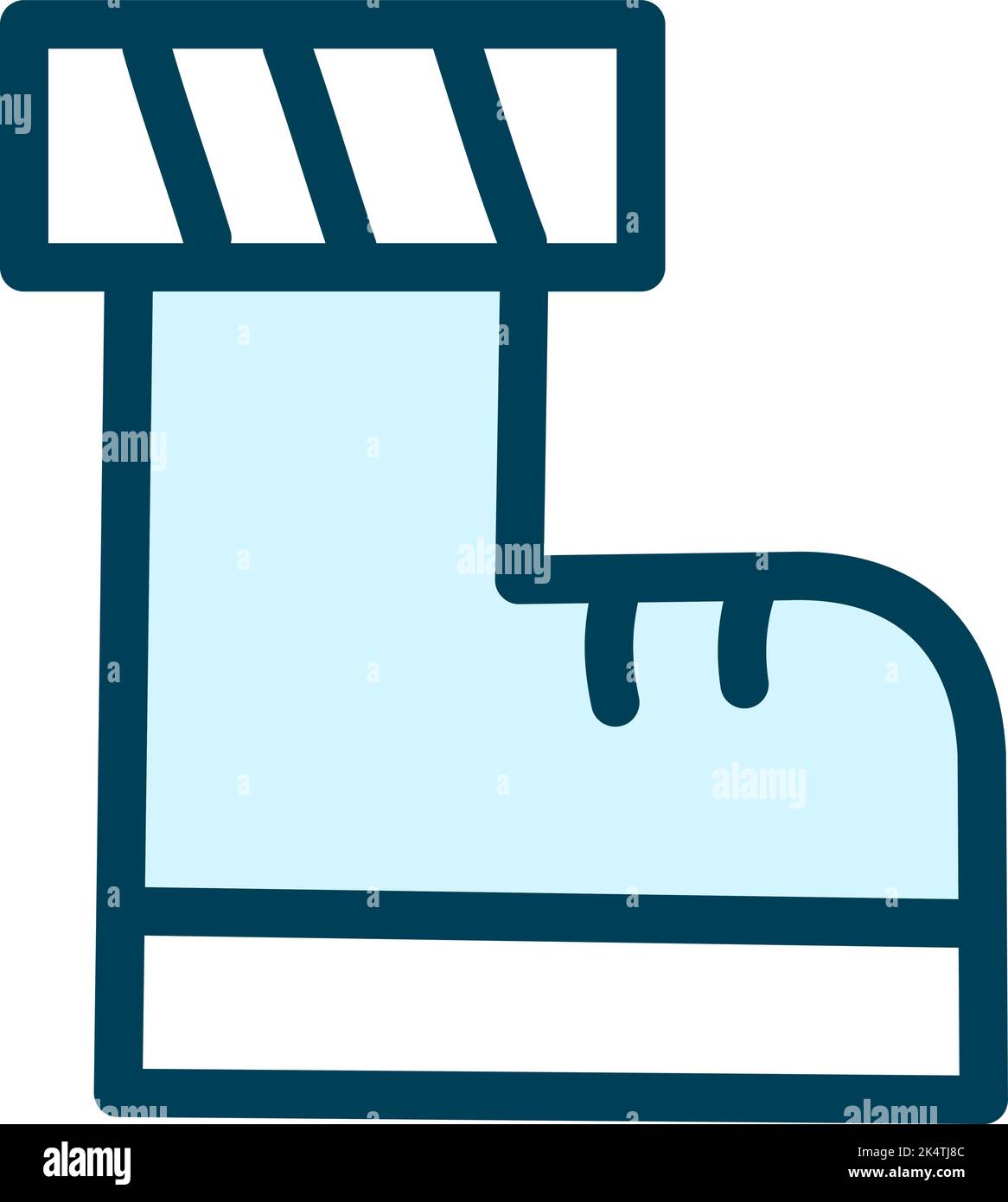 White winter boot, illustration, vector on a white background Stock ...