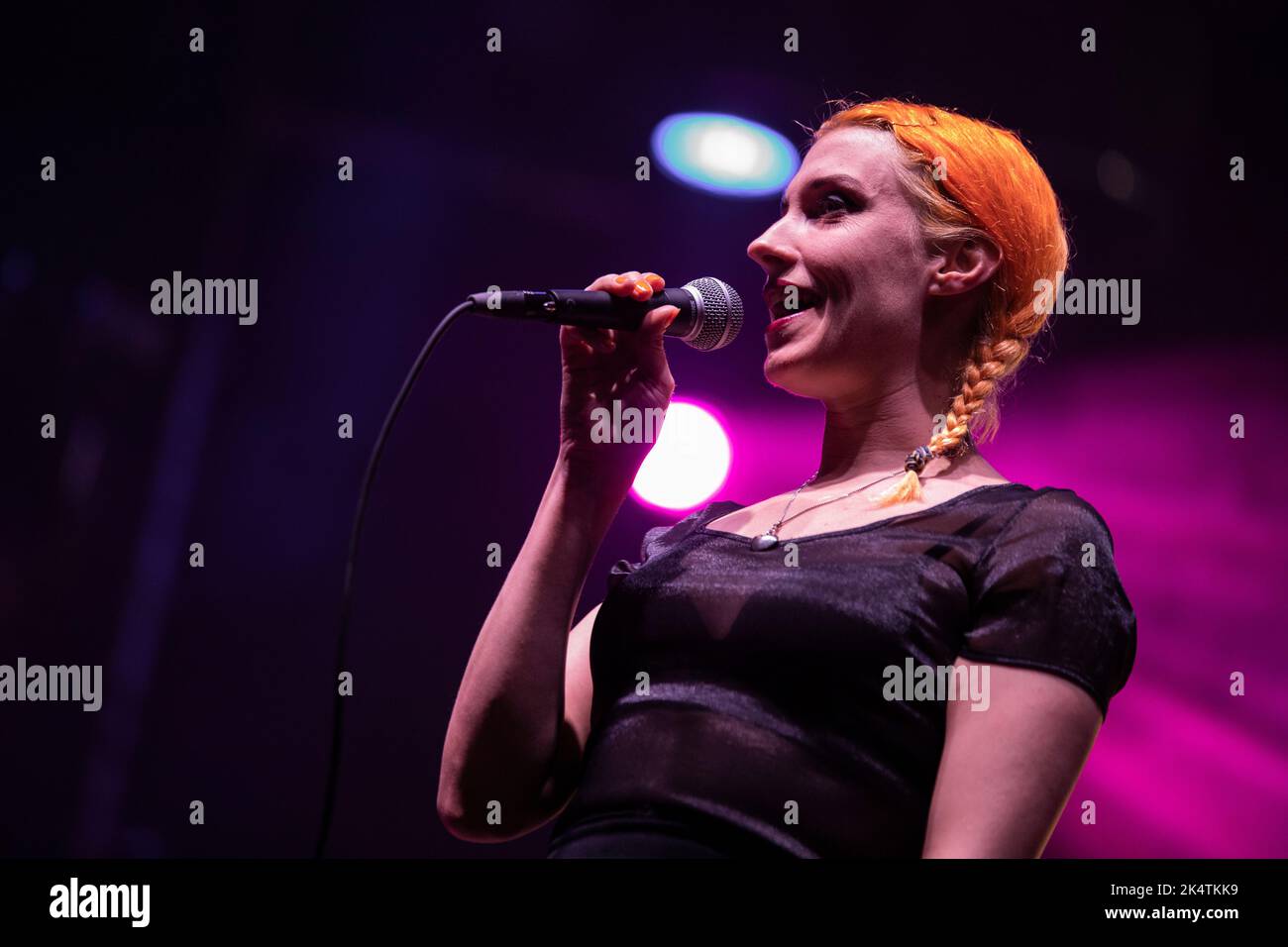 Barcelona, Spain. 2022.09.24. Molly Nilsson singer perform on stage at La Mercè on September 24, 2022 in Barcelona, Spain. Stock Photo