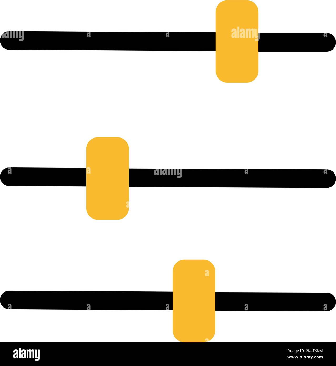 Video editor settings, illustration, vector on a white background. Stock Vector