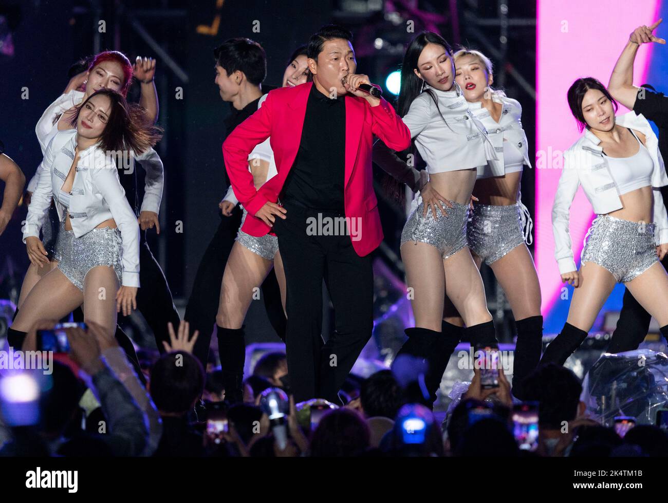 2 October 2022 - Seoul, South Korea : South Korean K-Pop singer PSY