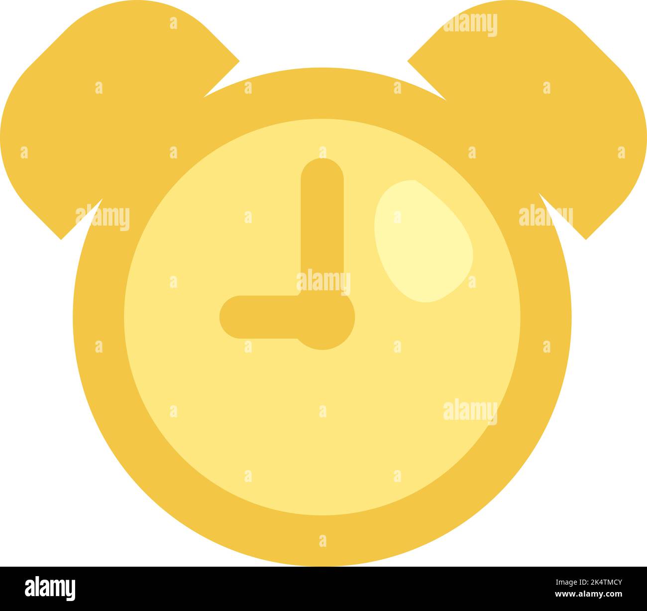 Yellow alarm clock icon isolated Cut Out Stock Images & Pictures - Alamy