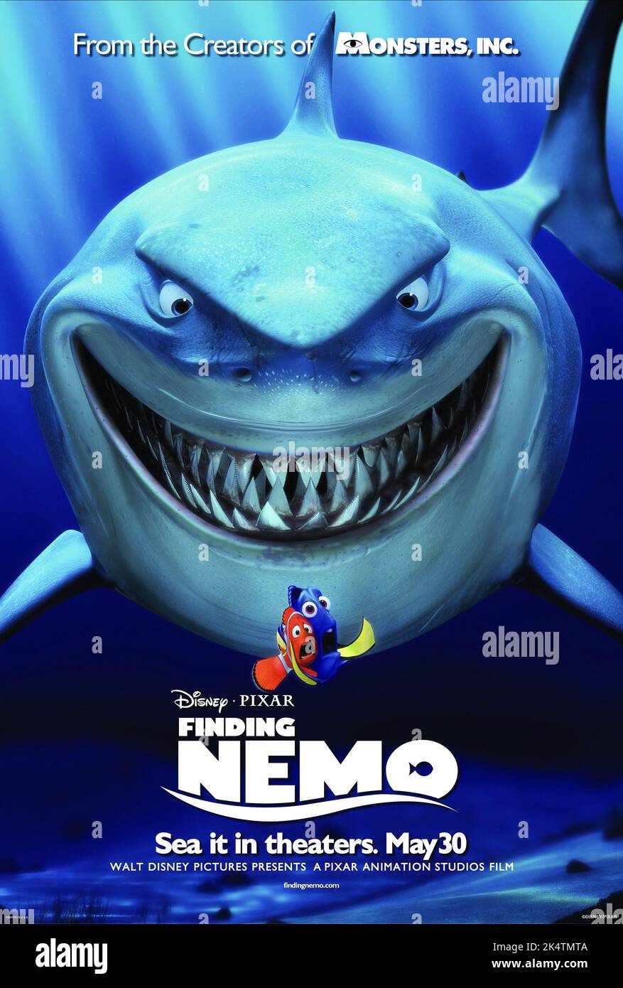Finding Nemo 2003.  Finding Nemo Movie Poster Stock Photo