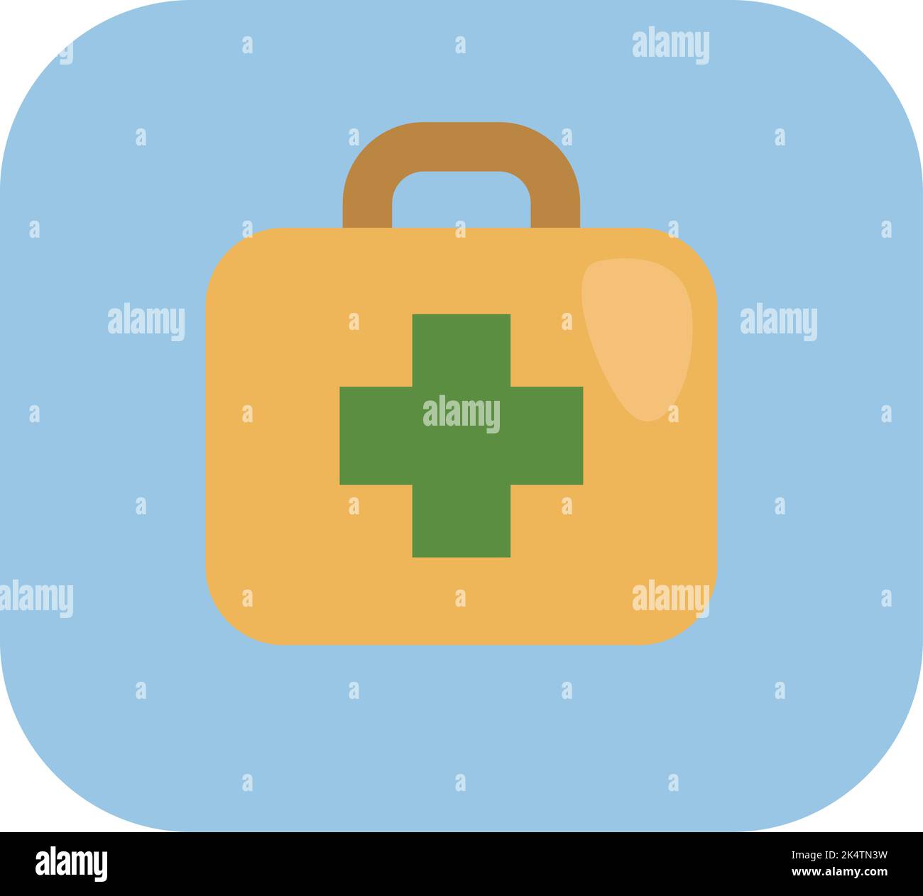 Camping first aid kit, illustration, vector on a white background. Stock Vector