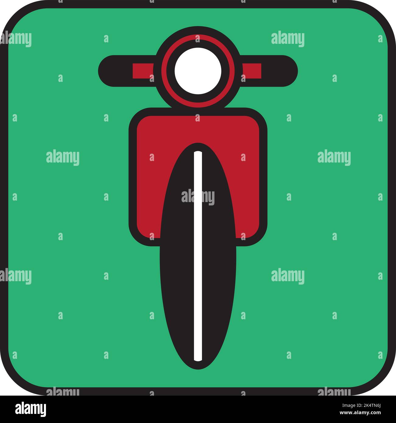 Red motorcycle, illustration, vector on a white background. Stock Vector
