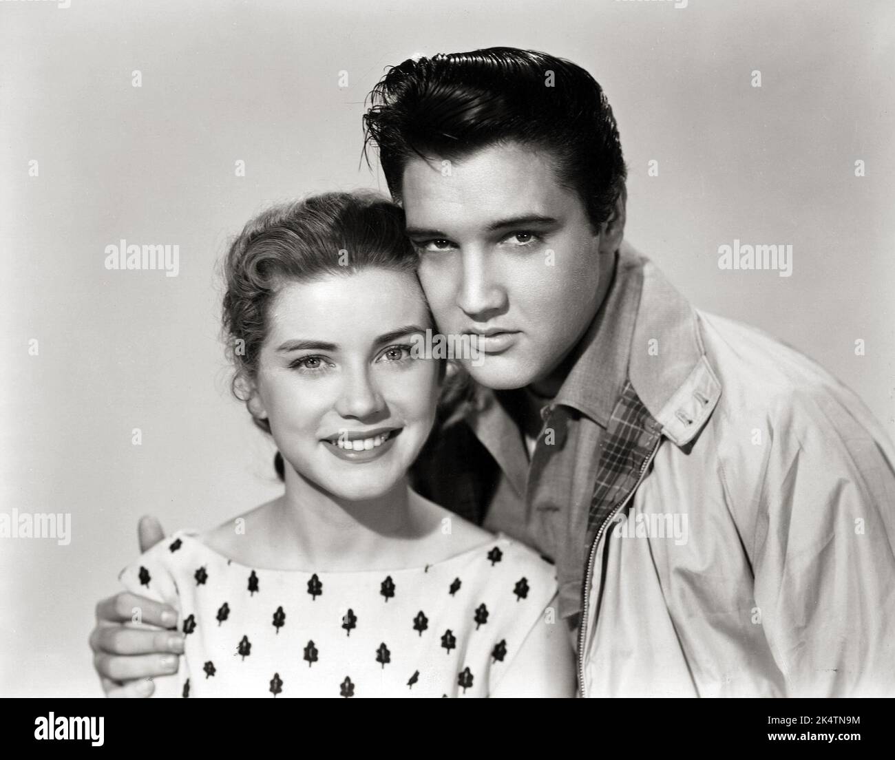 Elvis Presley and Dolores Hart in 'King Creole' (Paramount, 1958) publicity photo. Stock Photo