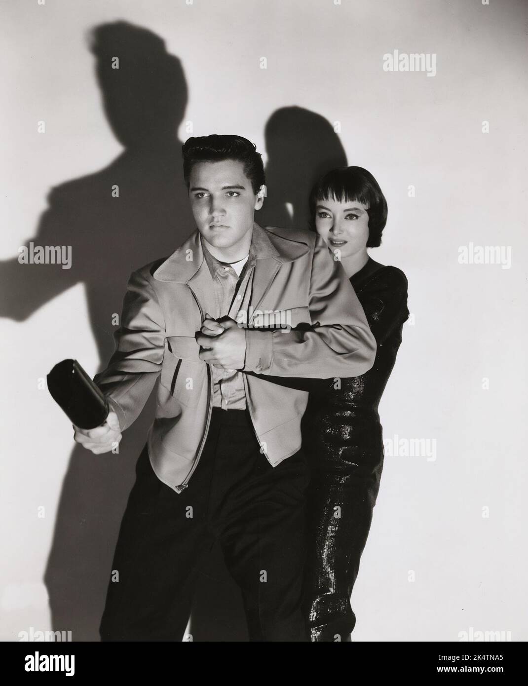 Elvis Presley and Caroline Jones in 'King Creole' (Paramount, 1958). Publicity photo. Stock Photo