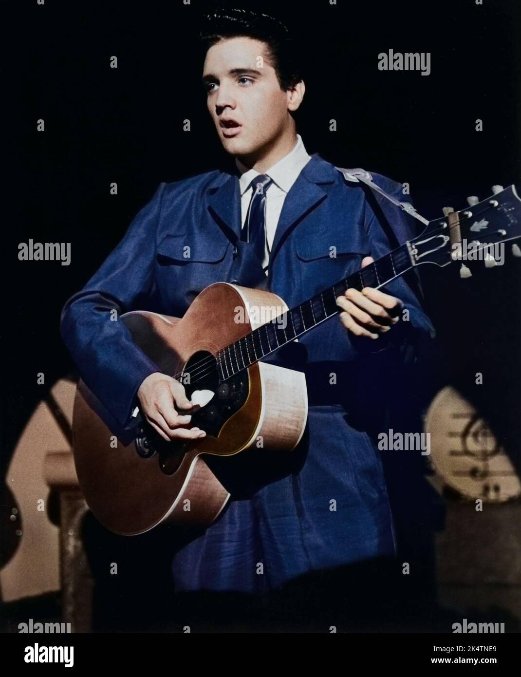 Elvis Presley in 'King Creole' (Paramount, 1958). Publicity photo. Colorized. Stock Photo