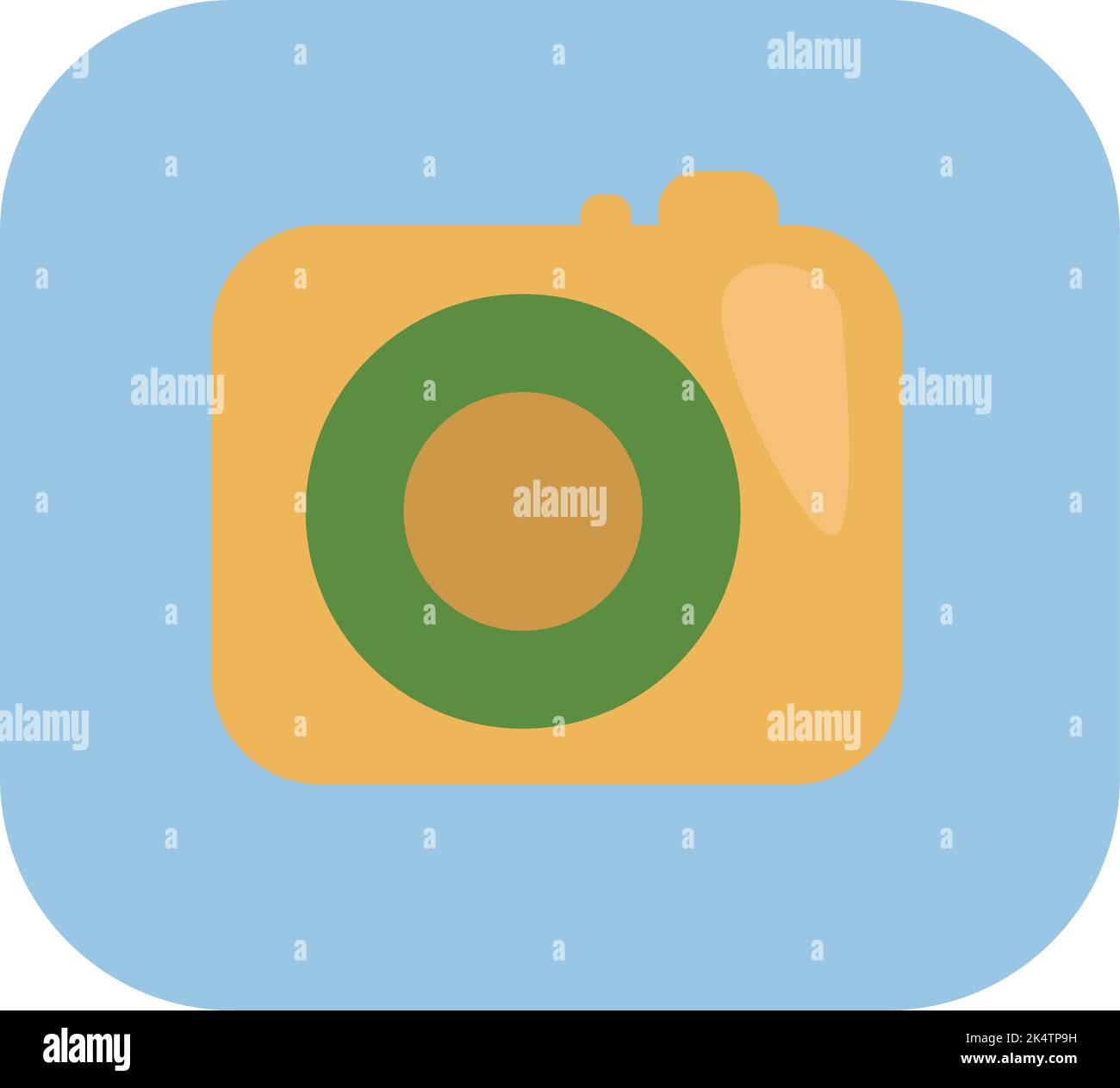Camping camera, illustration, vector on a white background. Stock Vector