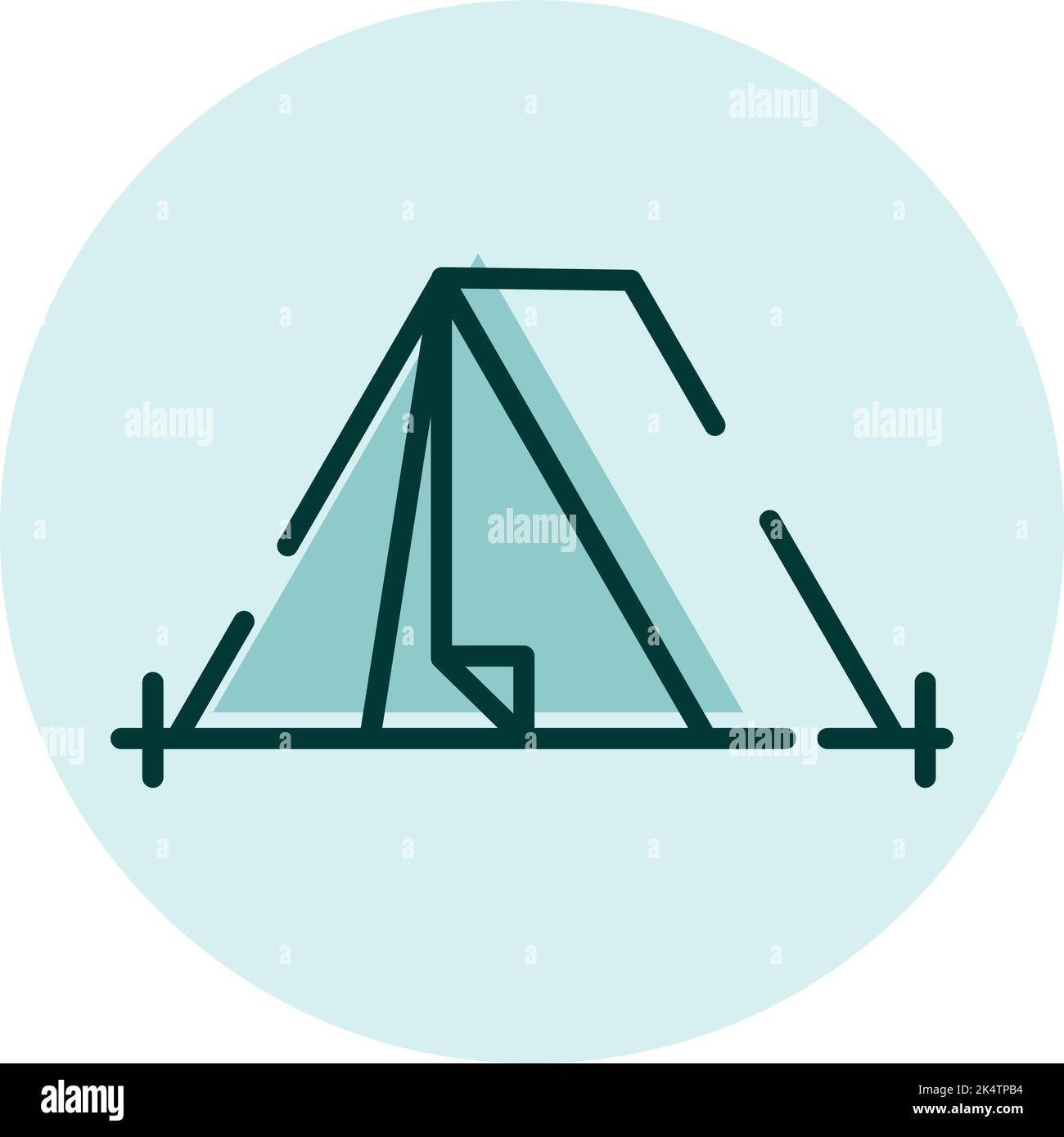 Camping tent, illustration, vector on a white background Stock Vector ...
