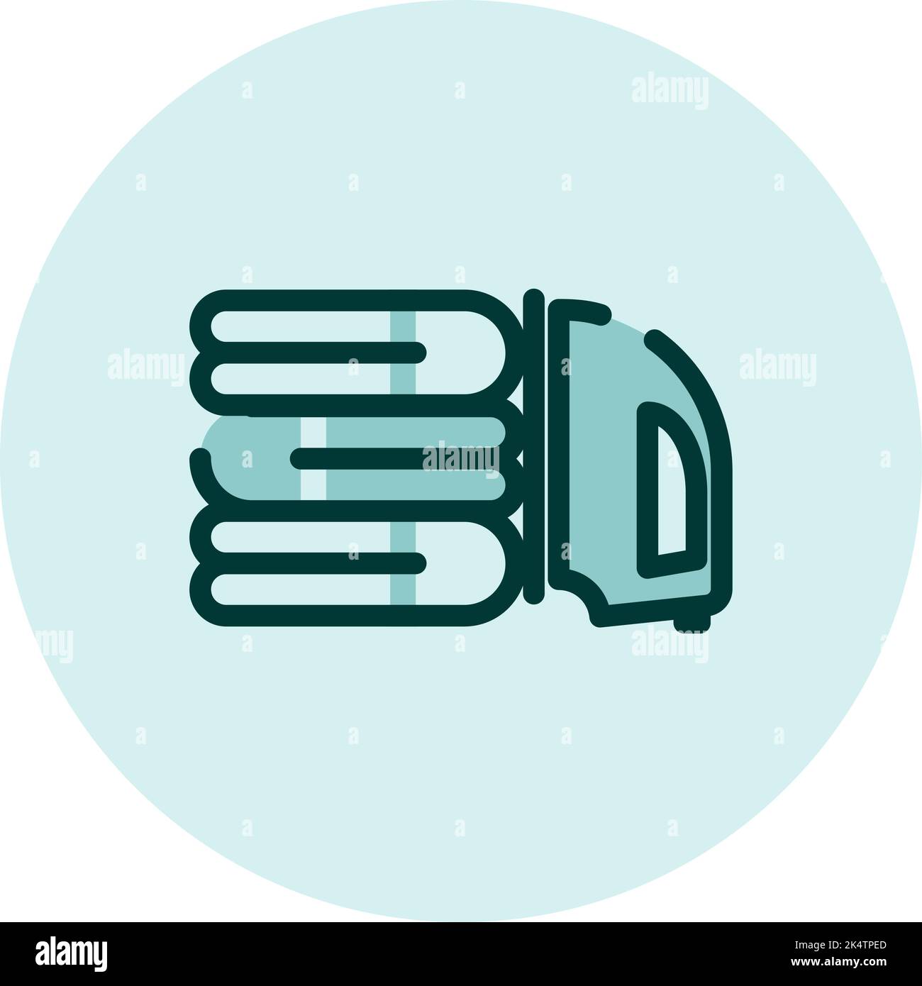 Clothing iron, illustration, vector on a white background. Stock Vector