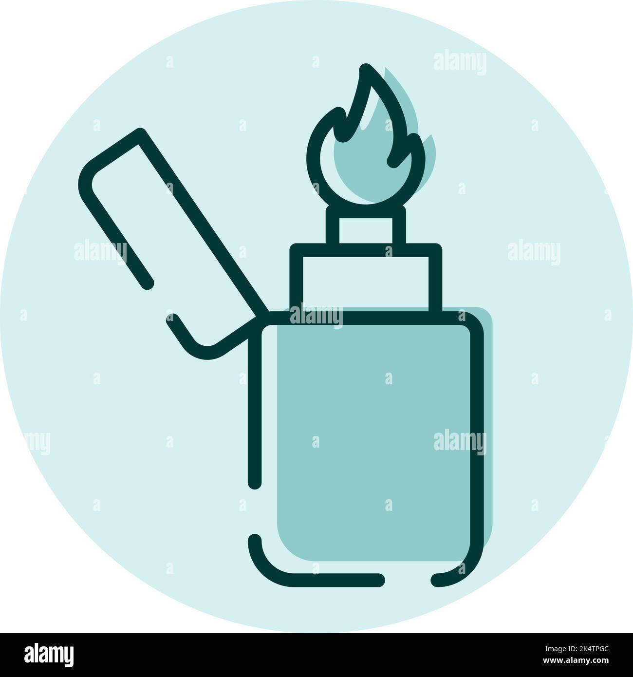 Camping lighter, illustration, vector on a white background. Stock Vector