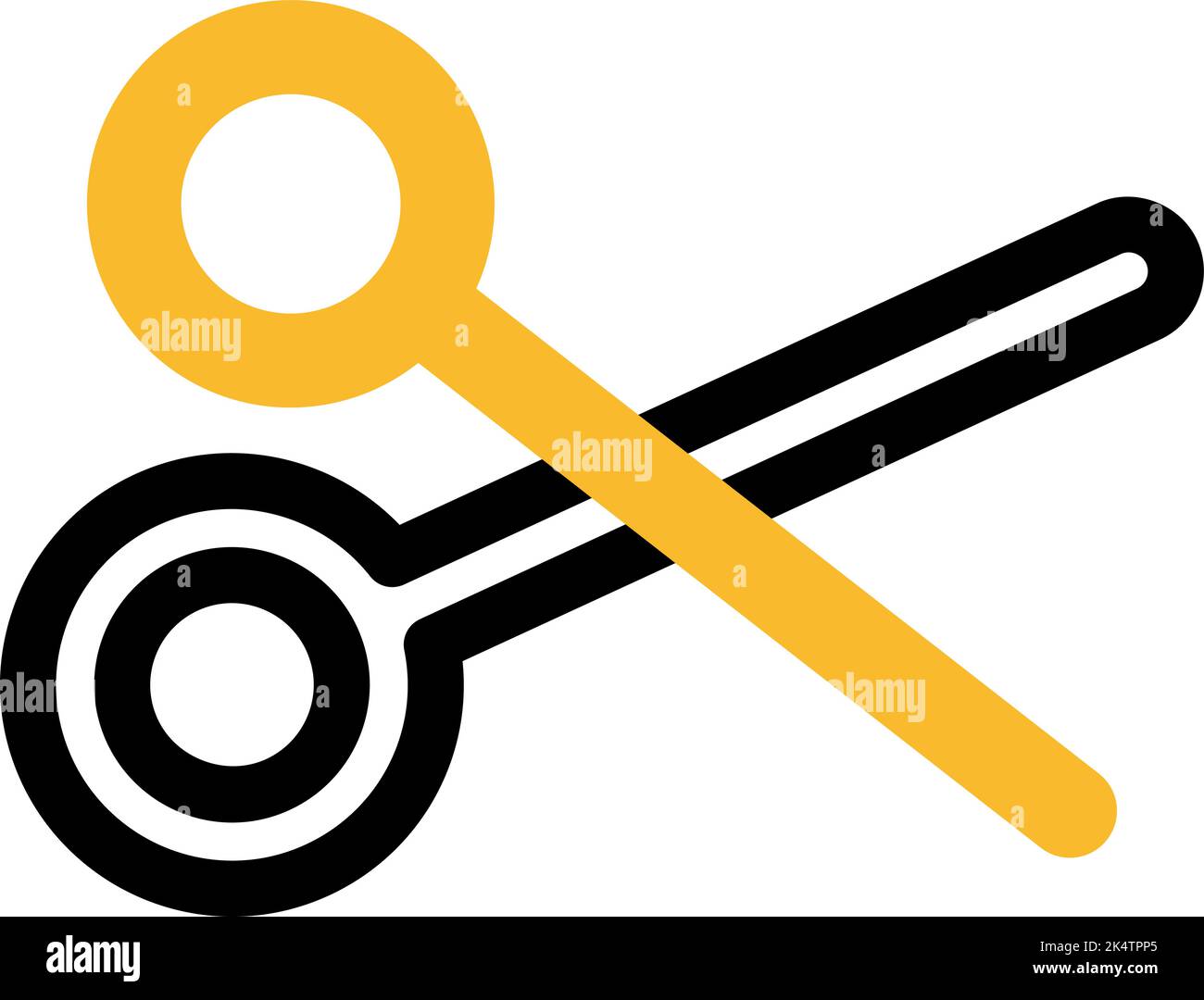 Video editor cut, illustration, vector on a white background. Stock Vector