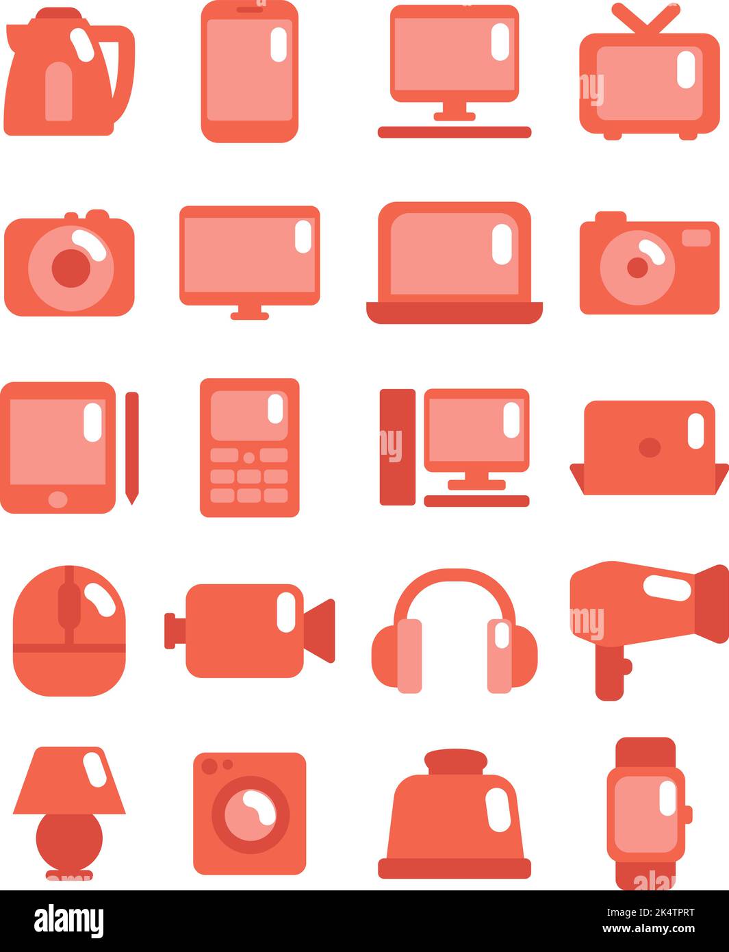 Electric Appliances, illustration, vector on a white background. Stock Vector