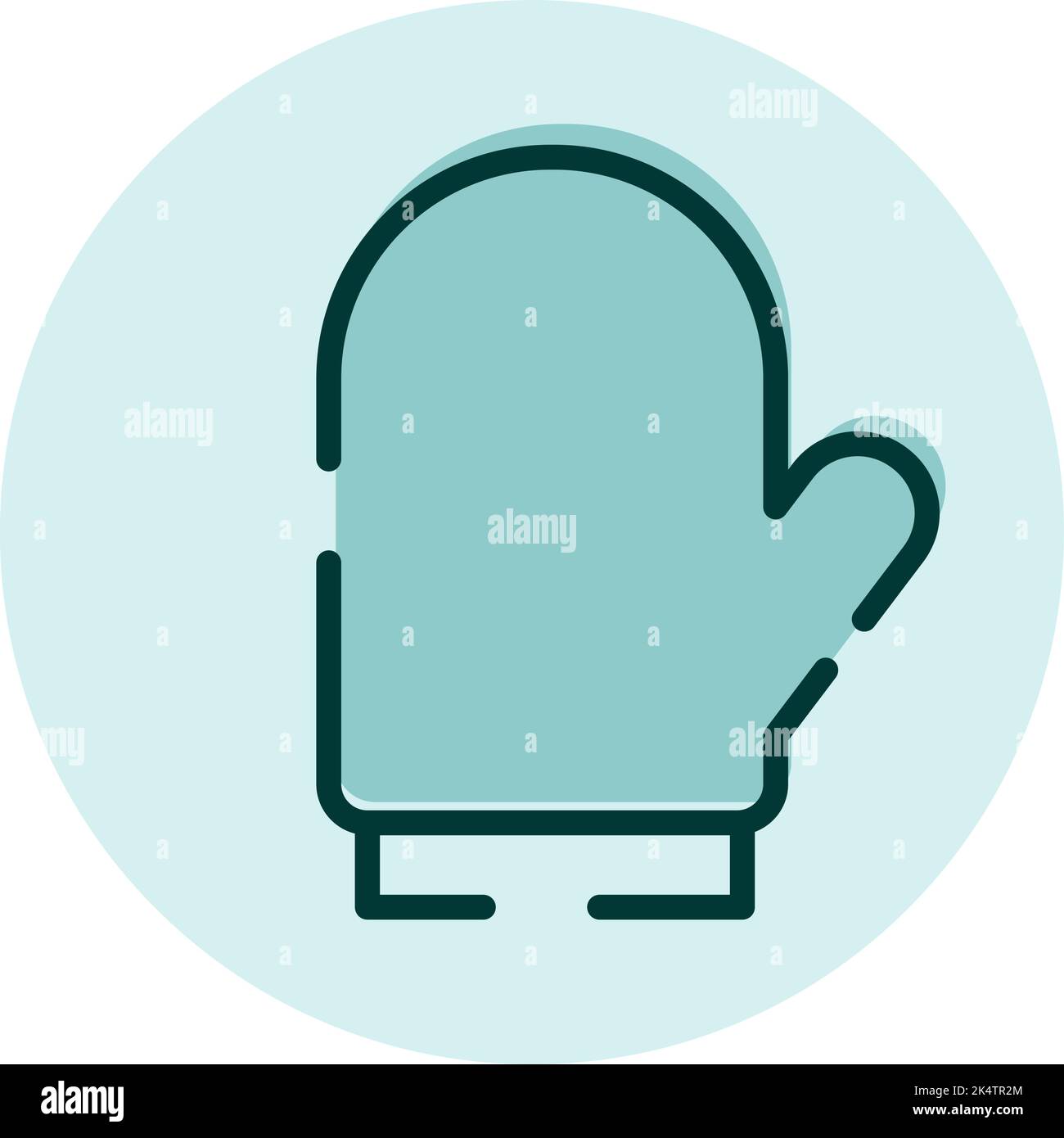 Kitchen glove, illustration, vector on a white background. Stock Vector