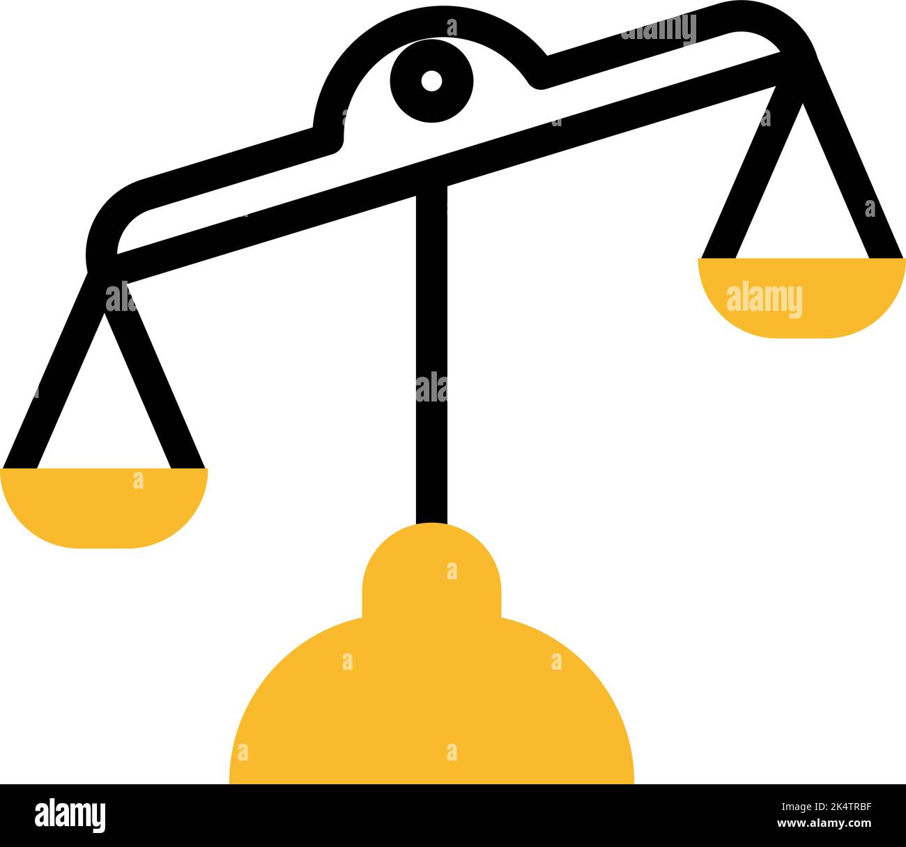 Data analysis scale, illustration, vector on a white background Stock