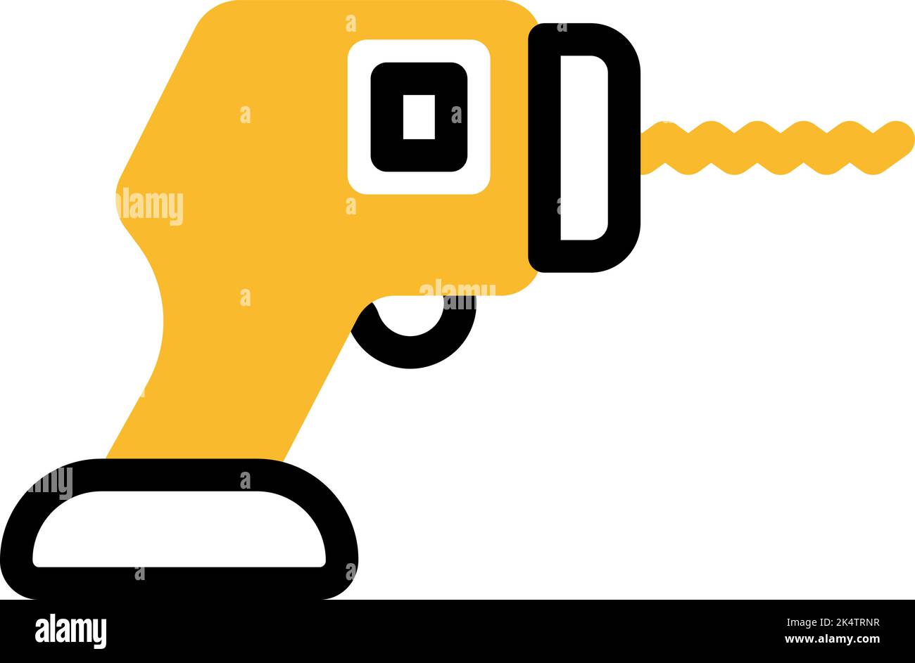 Construction drill, illustration, vector on a white background. Stock Vector