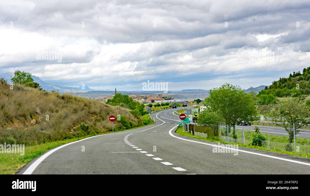 Rest area on a highway in Spain, Europe Stock Photo