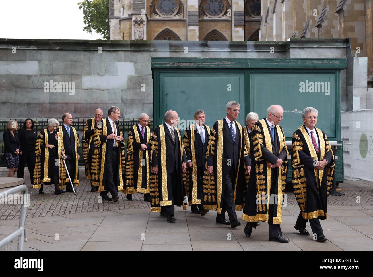 London, UK. 03rd Oct, 2022. Justices from the UK Supreme Court arrive