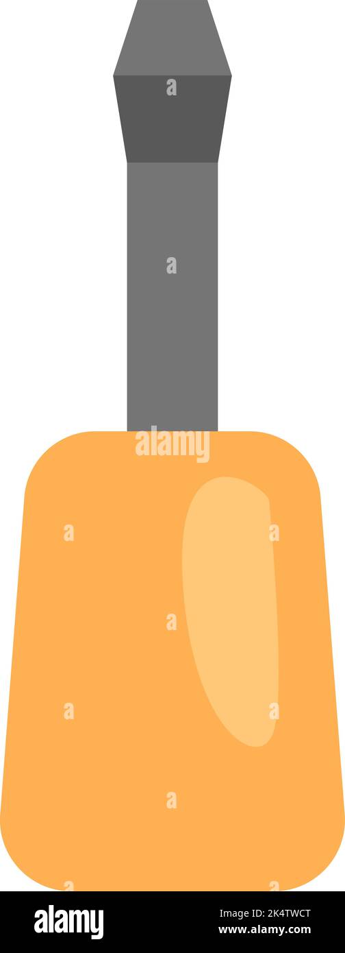 Construction screwdriver, illustration, vector on a white background. Stock Vector