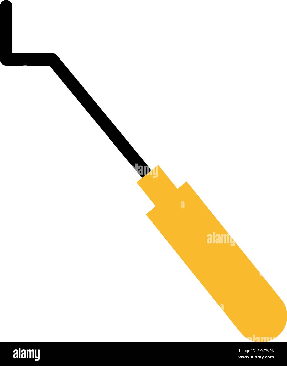 Dentist tooth picker, illustration, vector on a white background. Stock Vector