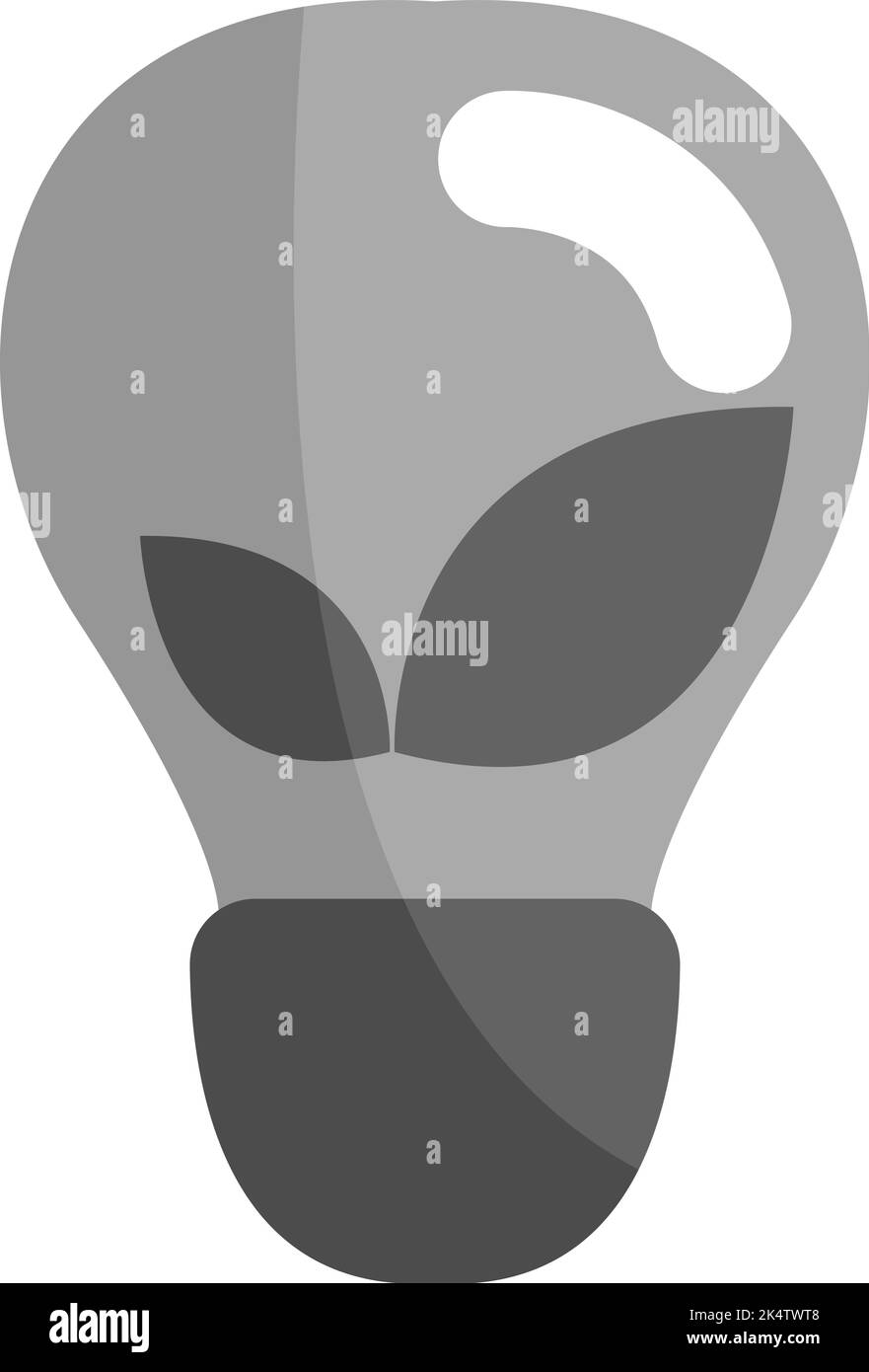 Green lightbulb, illustration, vector on a white background. Stock Vector